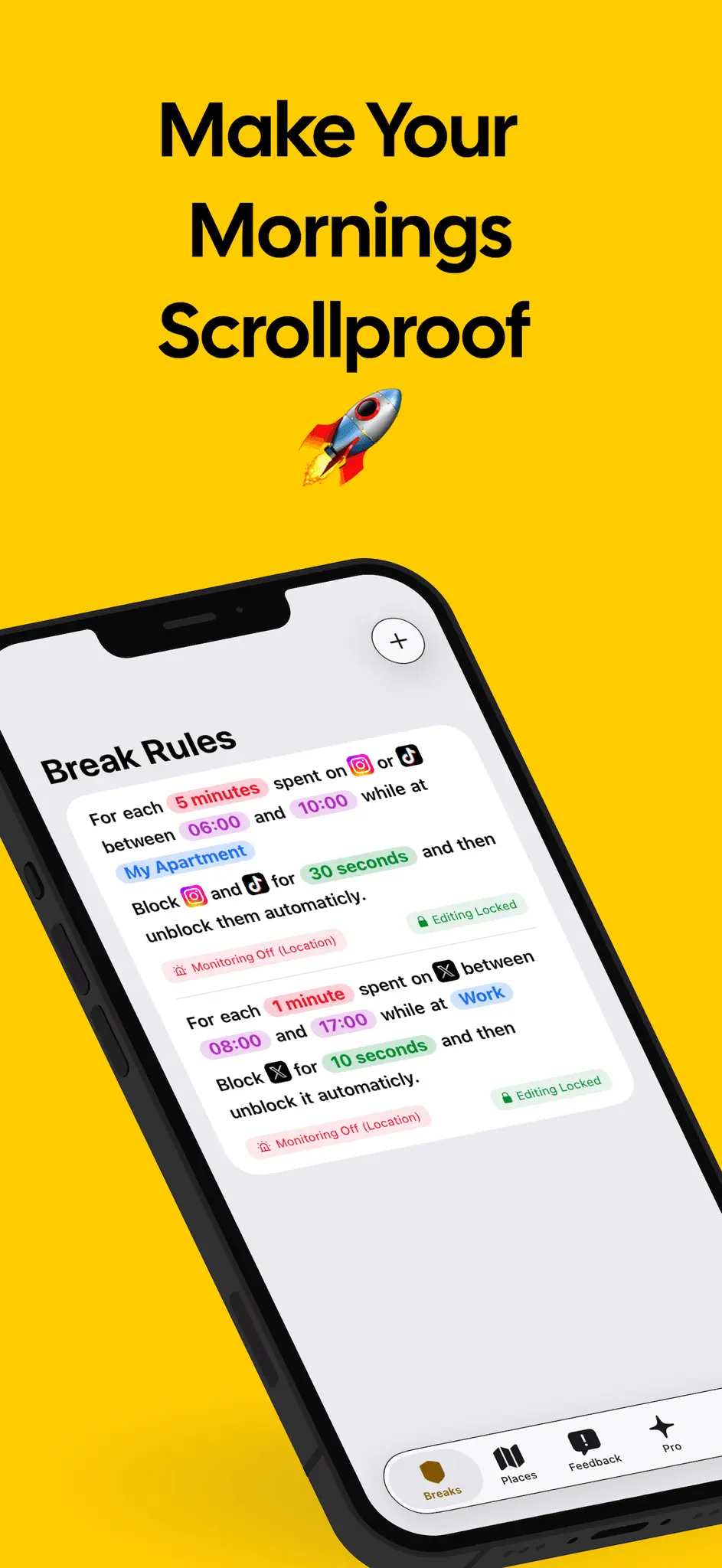 Screenshot 3 of ScrollBump - iOS Doomscroll Break App