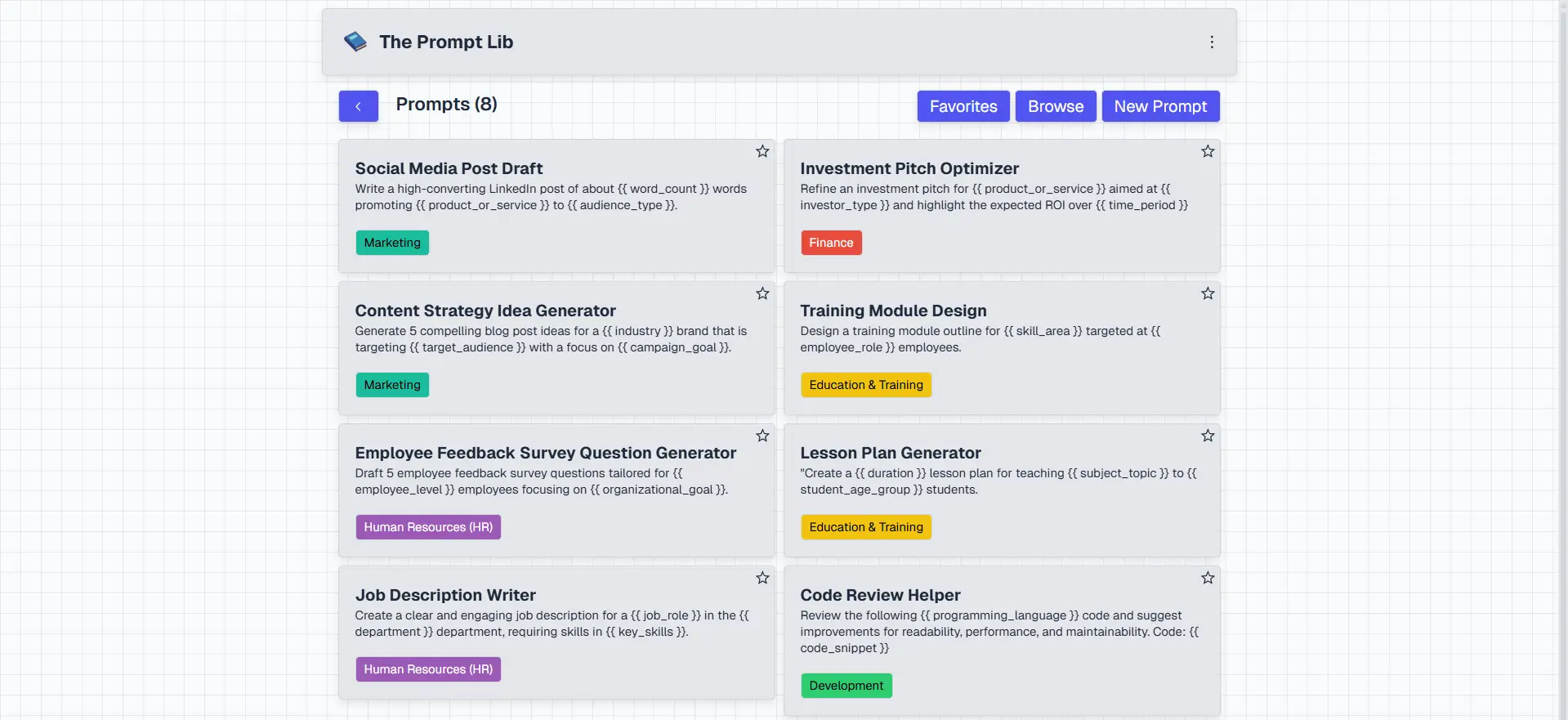 Screenshot 1 of The Prompt Lib