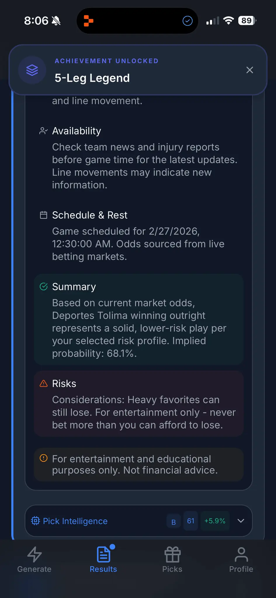Screenshot 9 of Parlay Pilot