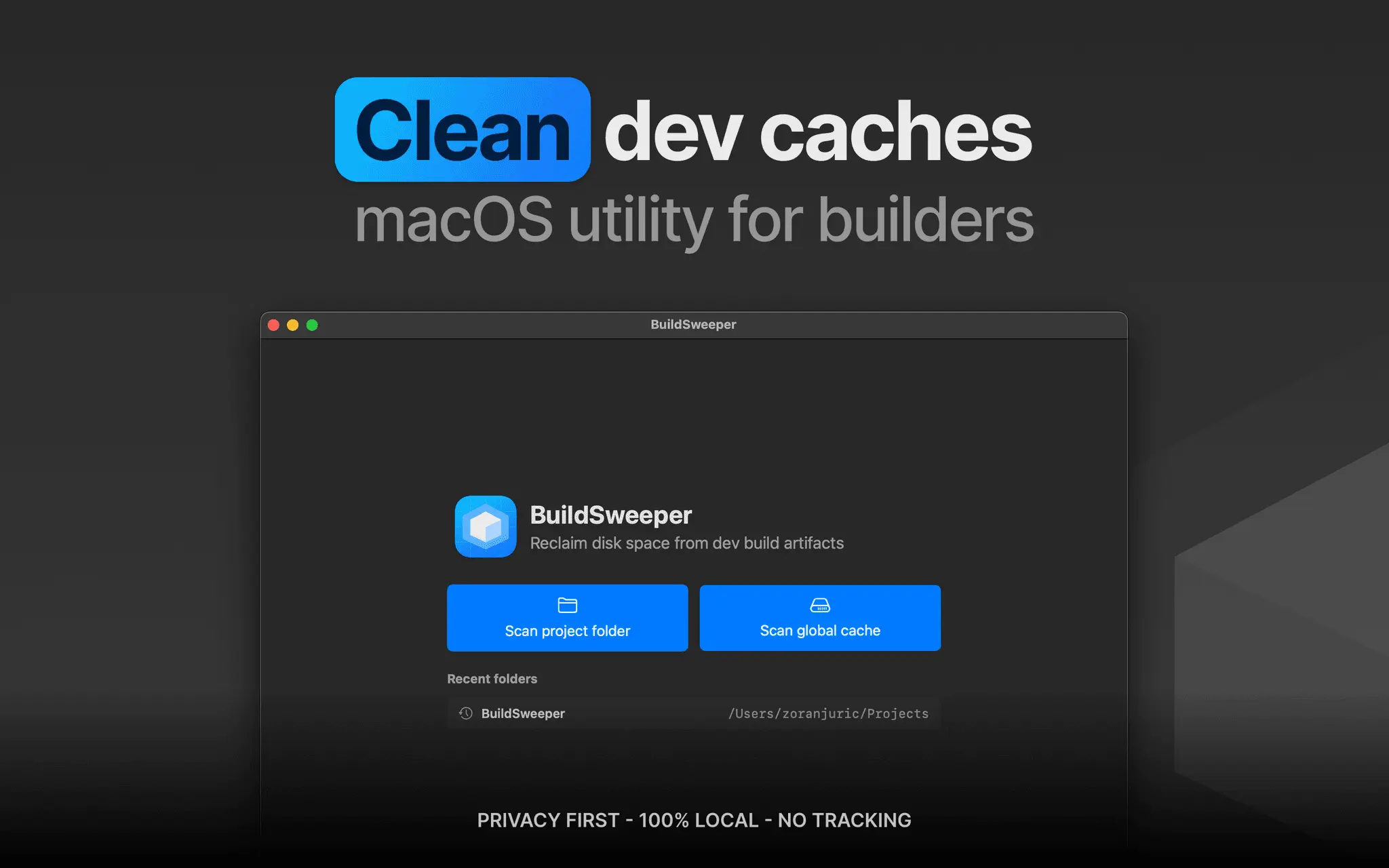 Screenshot 1 of BuildSweeper