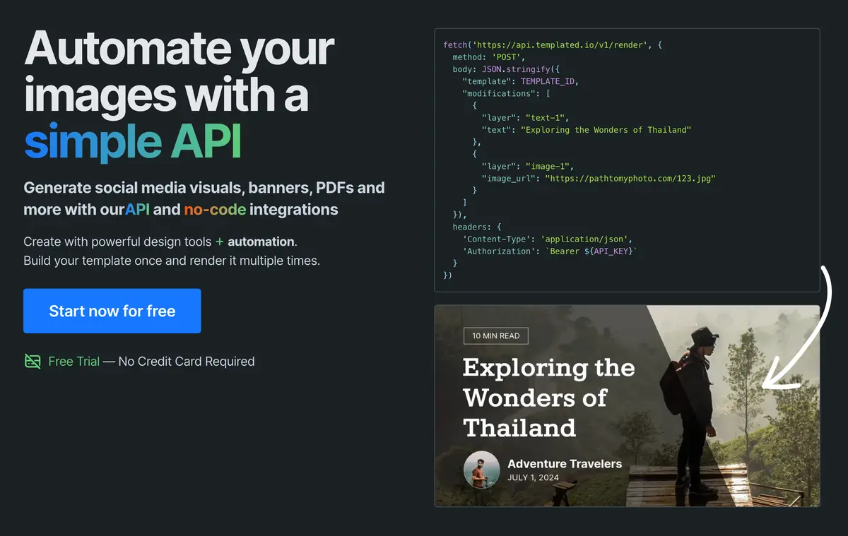 Screenshot 1 of Templated