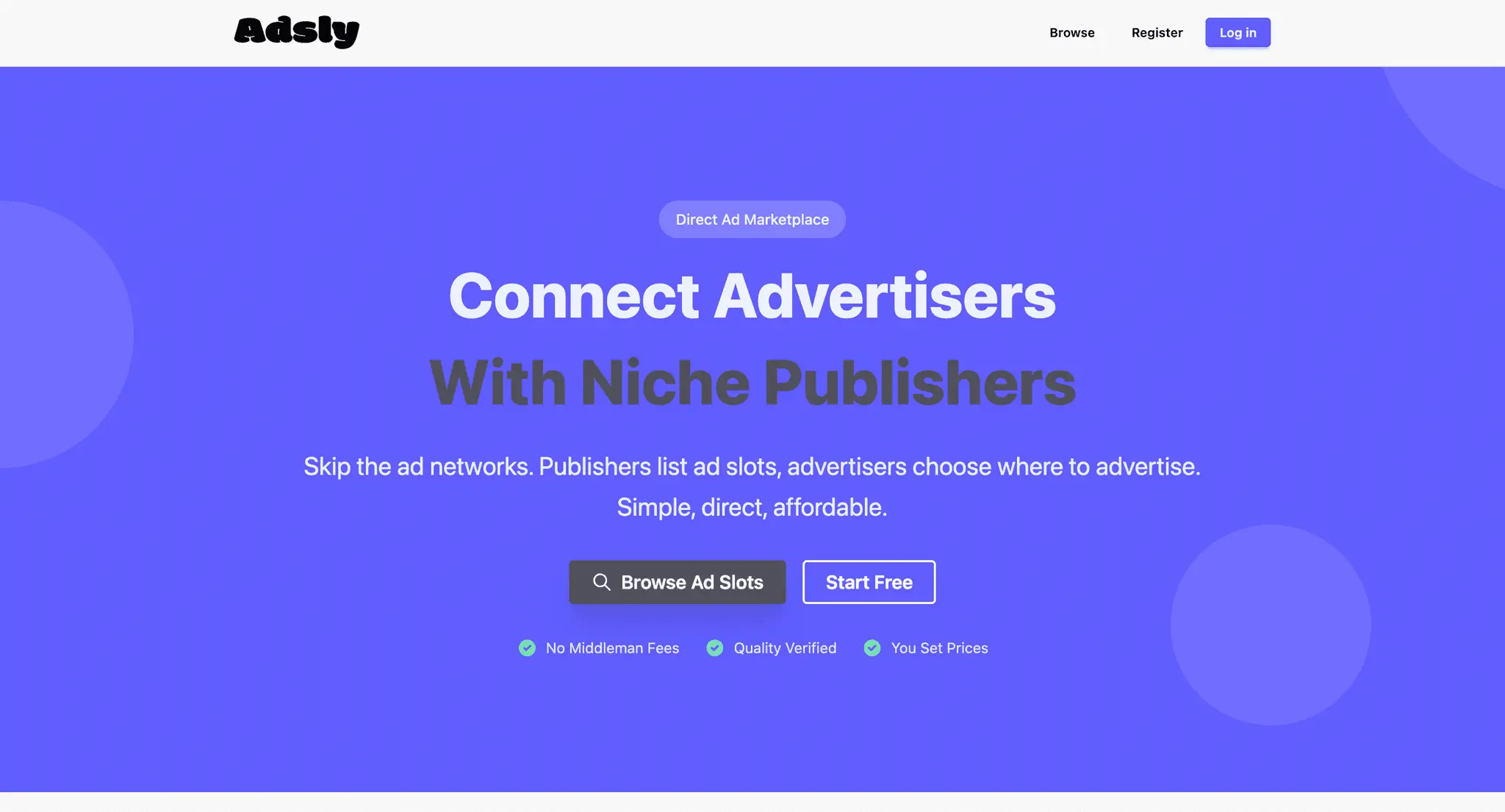 Screenshot 1 of Adsly.io