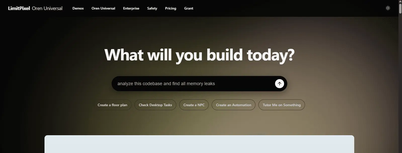 Screenshot 2 of Oren AI Model | Code | Agents | Desktop