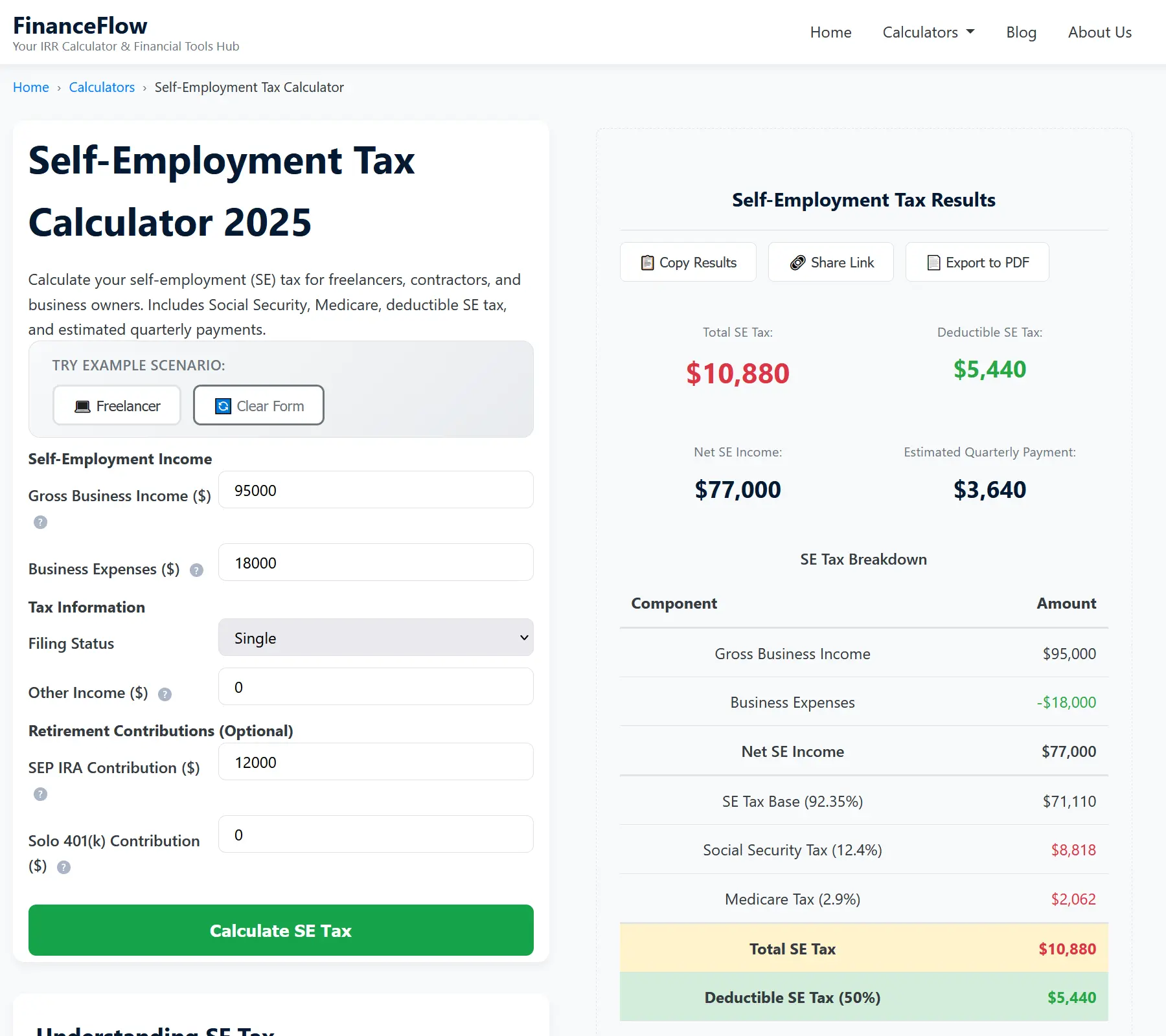 Screenshot 2 of IRR Calculator & Financial Tools Hub