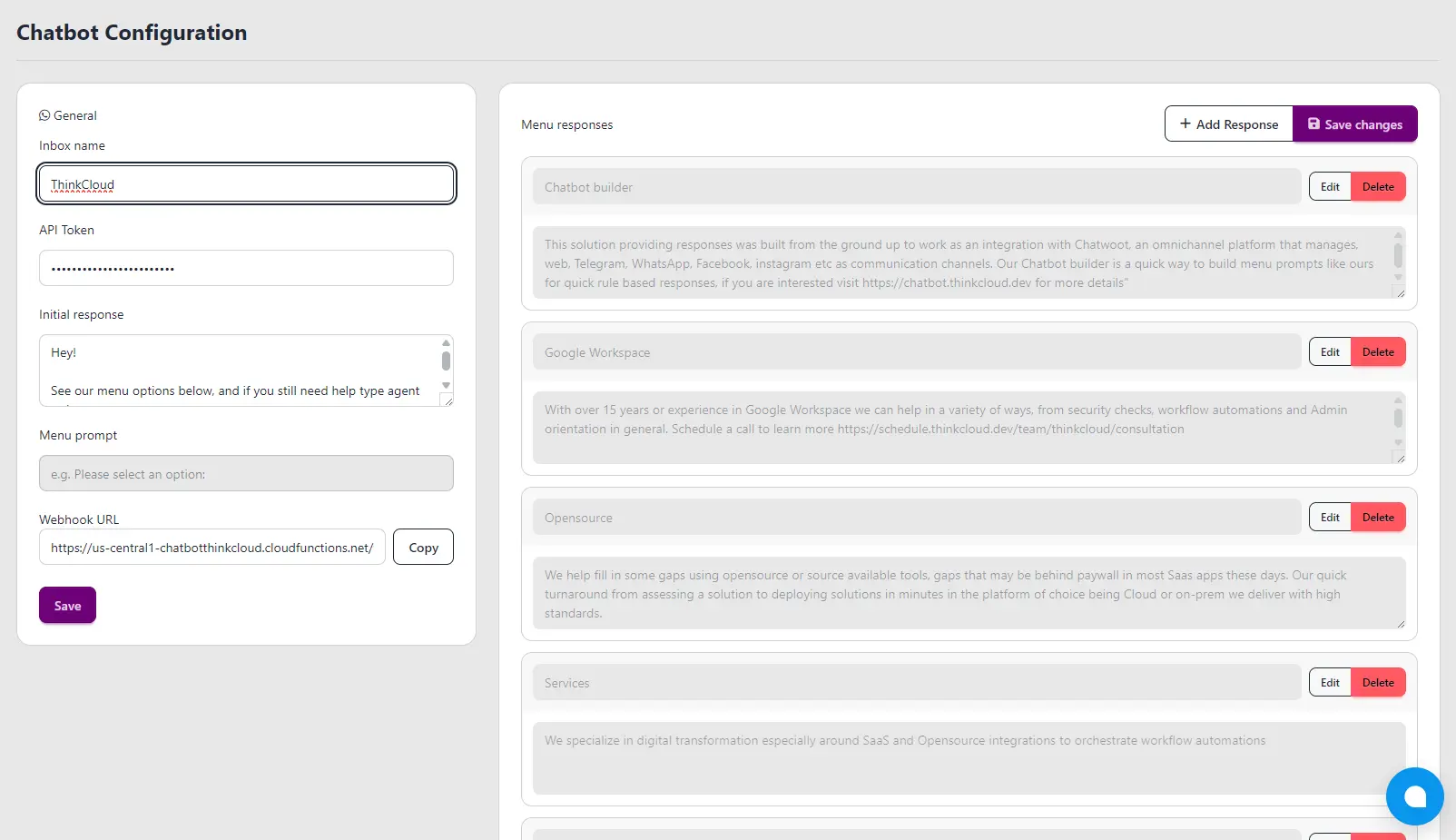 Screenshot 9 of Chatbot Menu Builder for Chatwoot