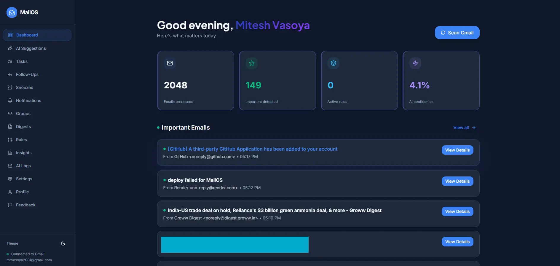 Screenshot 2 of MailOS