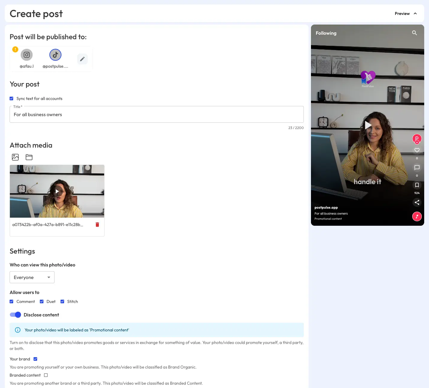 Screenshot 2 of PostPulse for Developers