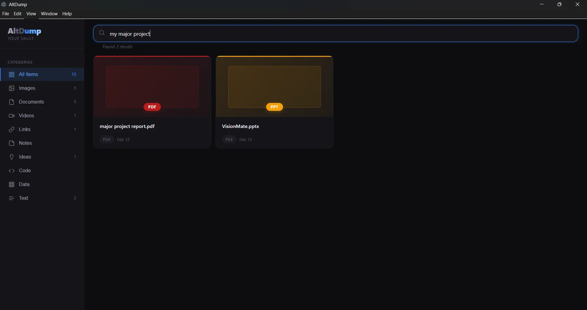 Screenshot 2 of Alt Dump