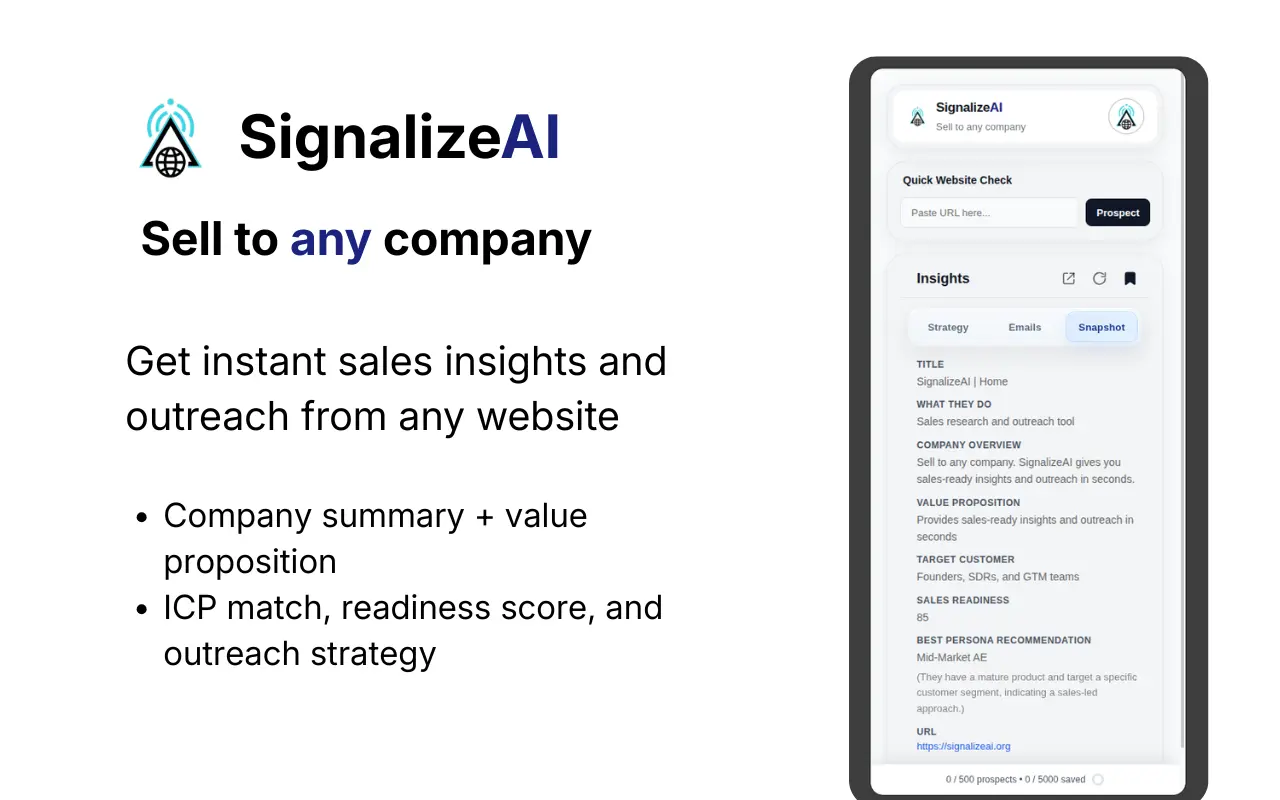 Screenshot 1 of SignalizeAI