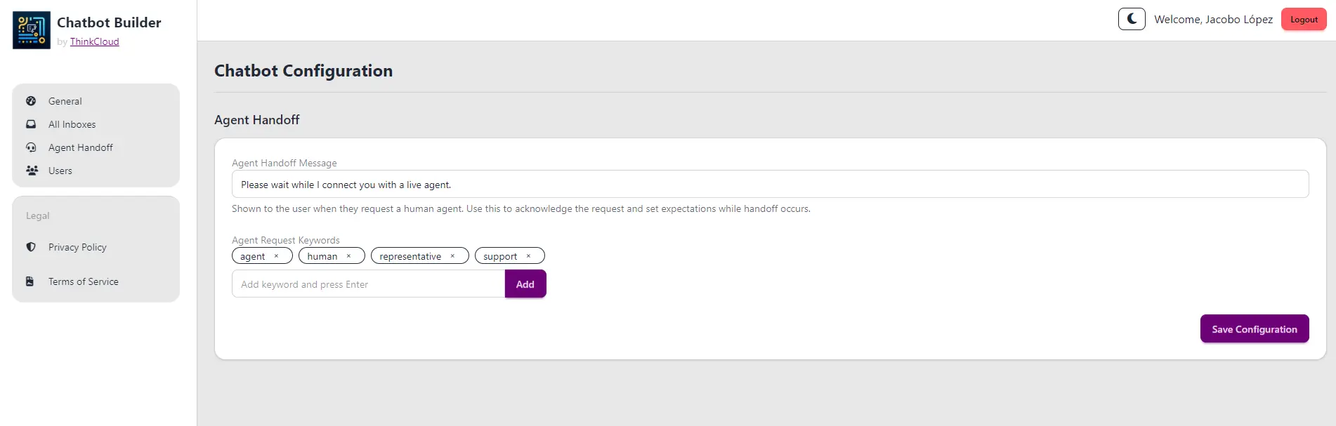 Screenshot 7 of Chatbot Menu Builder for Chatwoot
