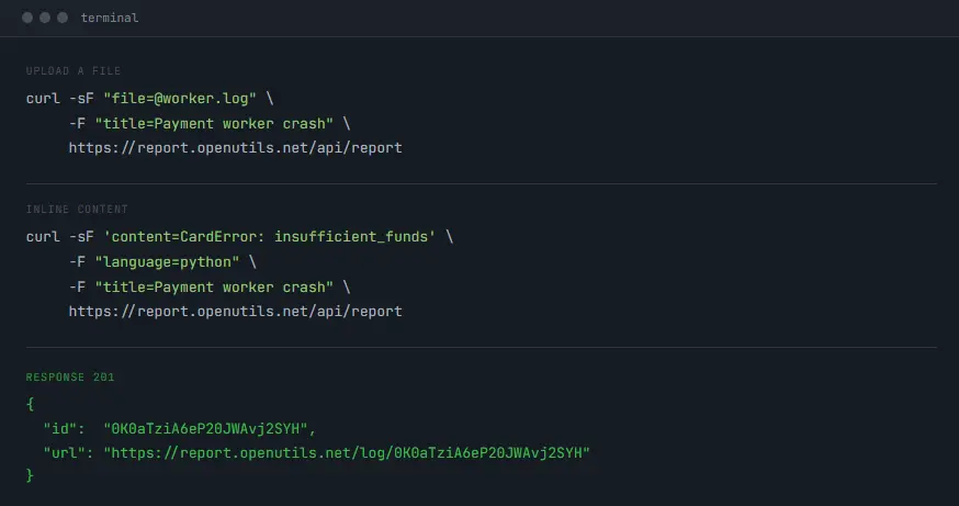 Screenshot 1 of OpenUtils Report