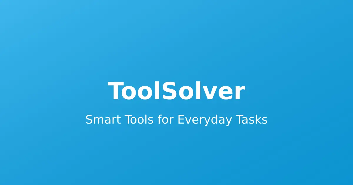 ToolSolver - Smart Tools for Your Everyd