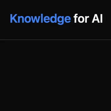 Knowledge for AI