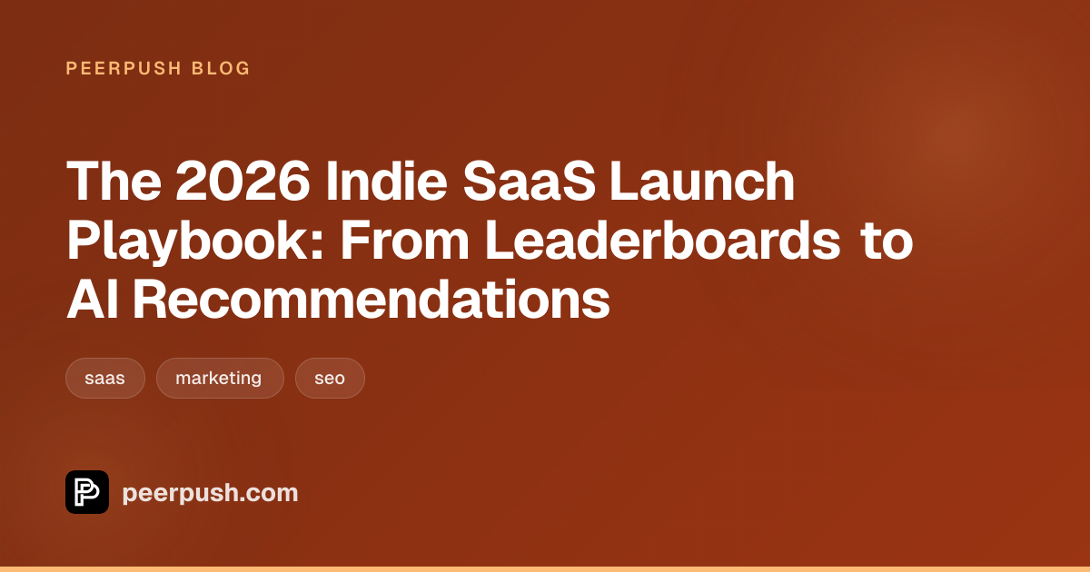 Cover image for The 2026 Indie SaaS Launch Playbook: From Leaderboards to AI Recommendations