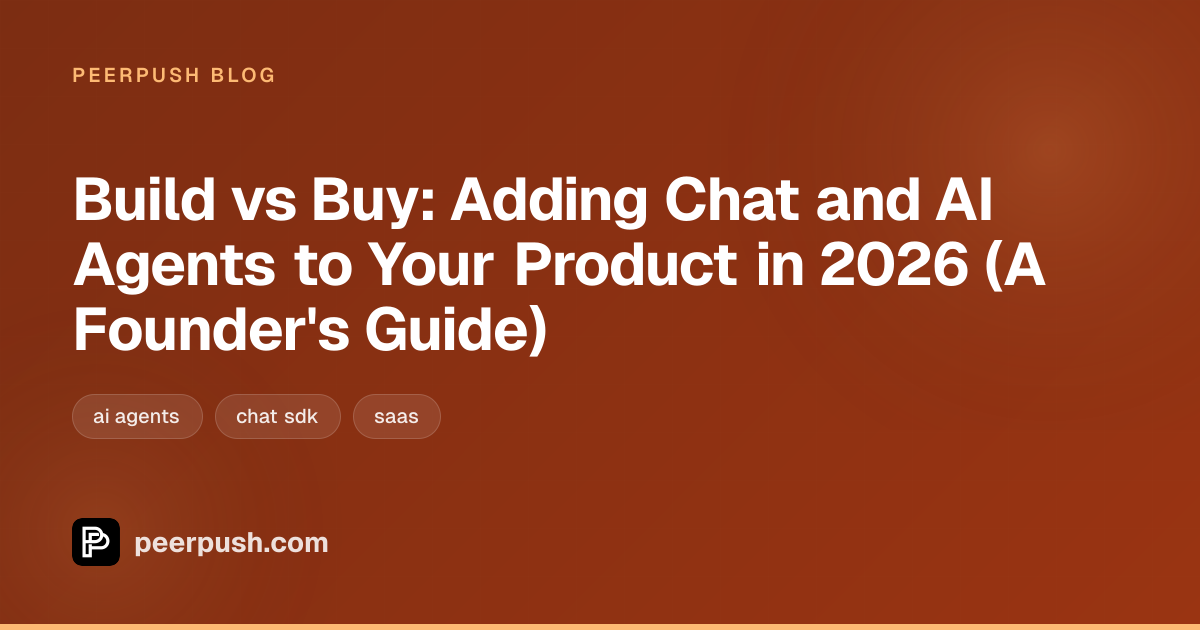 Cover image for Build vs Buy: Adding Chat and AI Agents to Your Product in 2026 (A Founder's Guide)