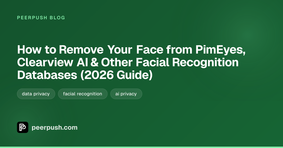 Cover image for How to Remove Your Face from PimEyes, Clearview AI & Other Facial Recognition Databases (2026 Guide)