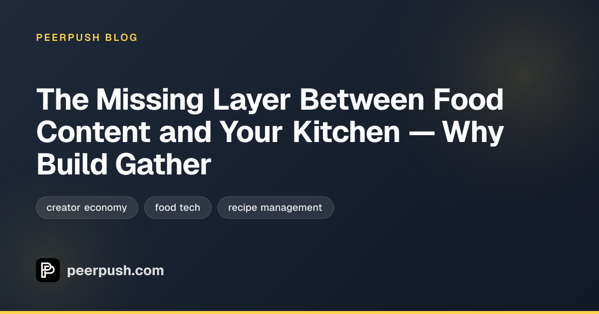 Cover image for The Missing Layer Between Food Content and Your Kitchen — Why Build Gather