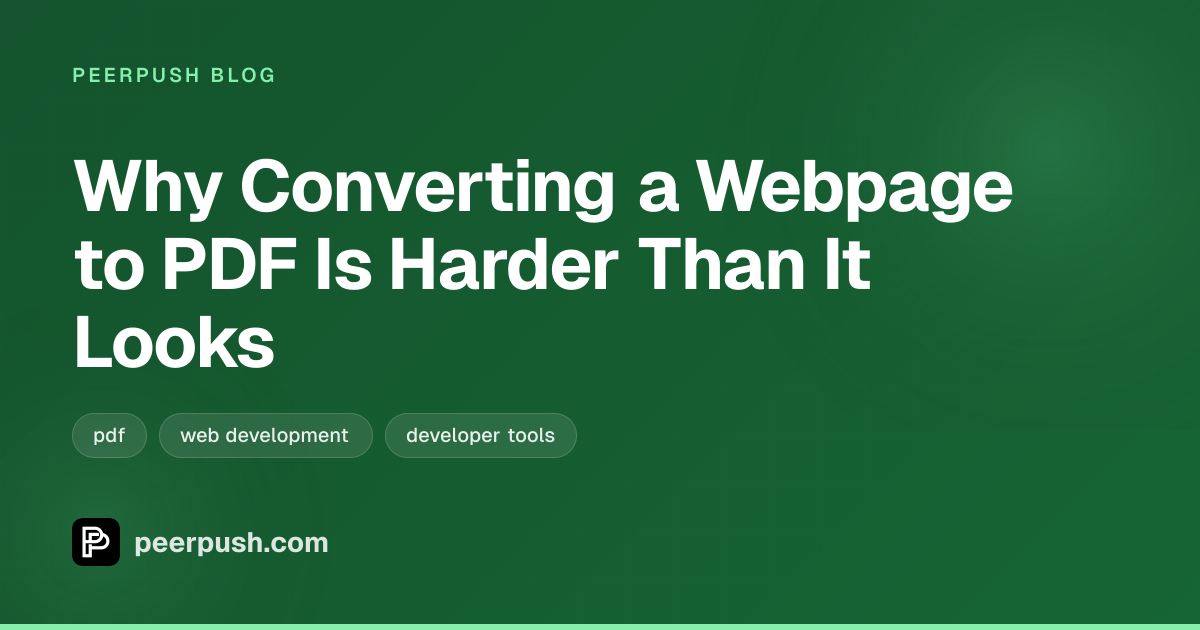 Cover image for Why Converting a Webpage to PDF Is Harder Than It Looks