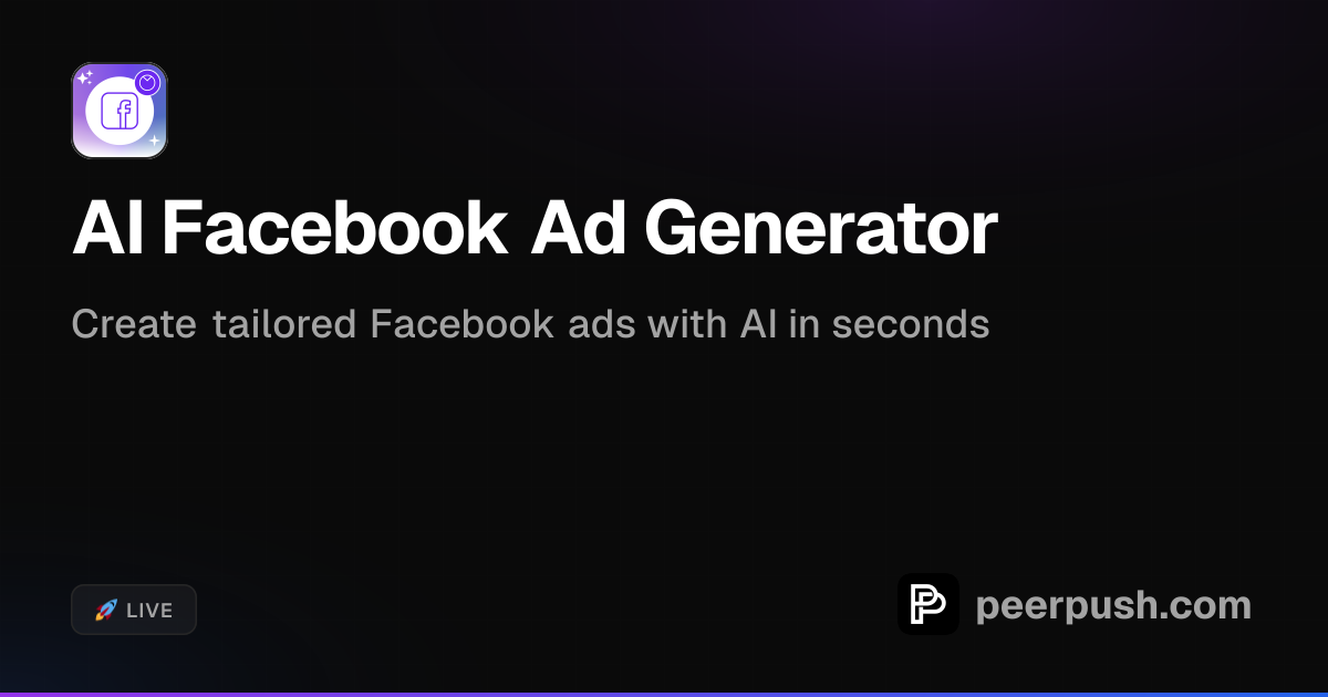 AI Facebook Ad Generator | PeerPush