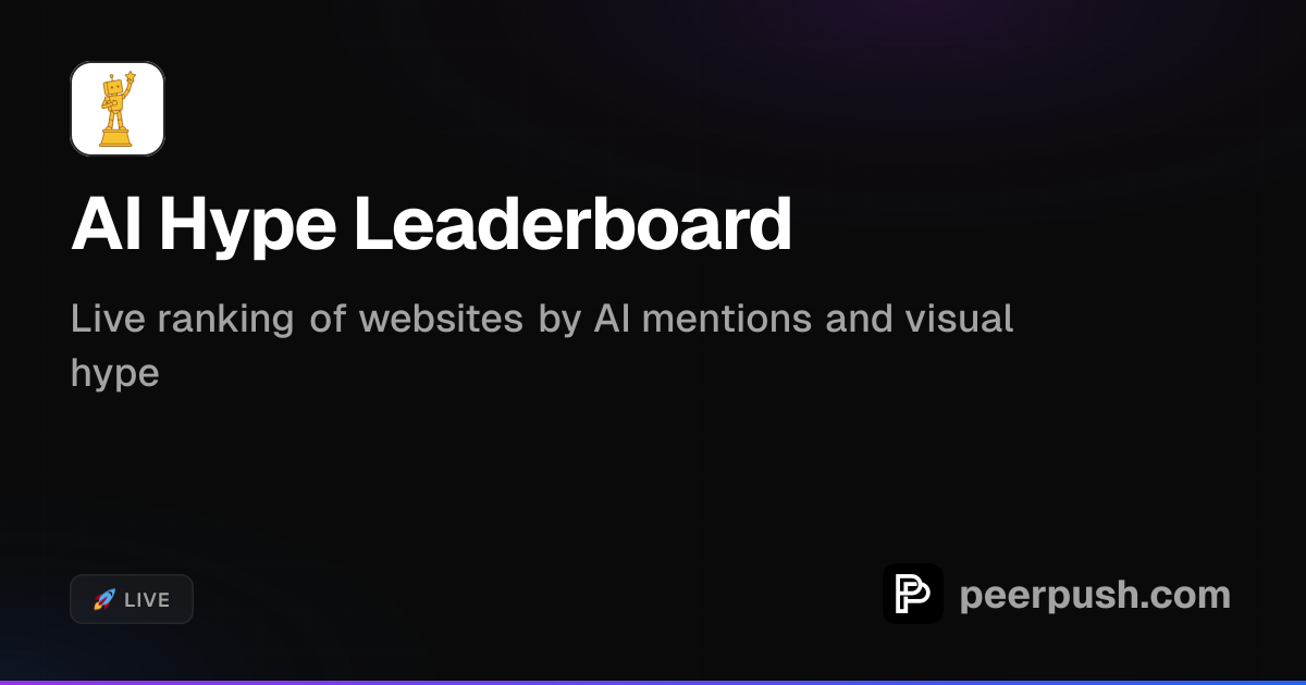 AI Hype Leaderboard - Track Web AI Mentions | PeerPush