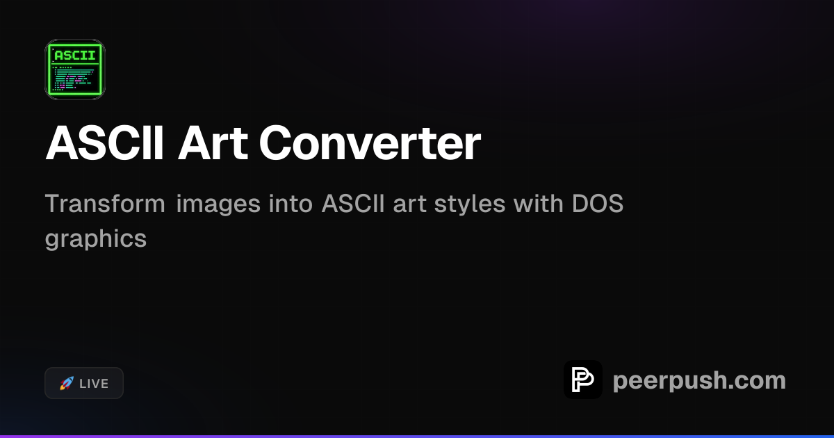 ASCII Art Converter - Retro MS-DOS Style Art | PeerPush