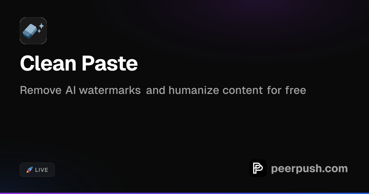 Clean Paste | PeerPush