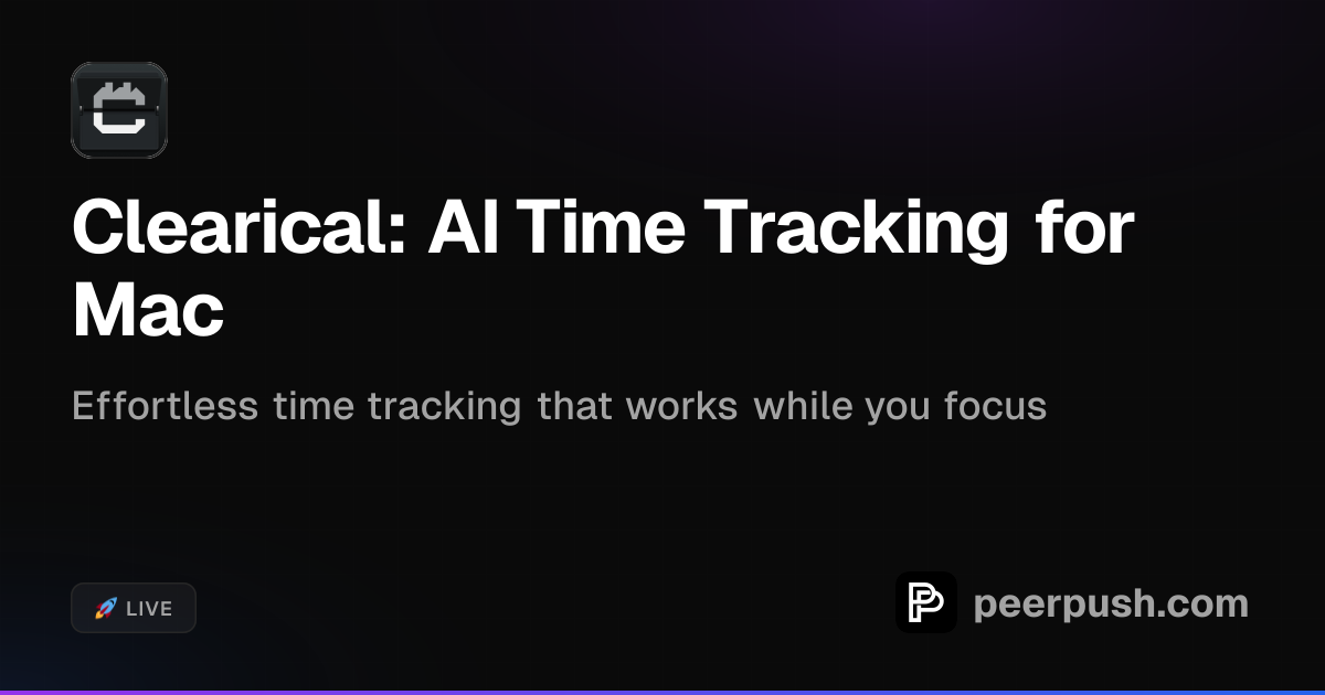 Clearical: AI Time Tracking for Mac | PeerPush