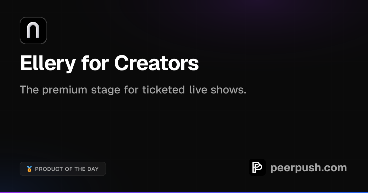 We’re building a platform for creator content that is worth showing up live for logo