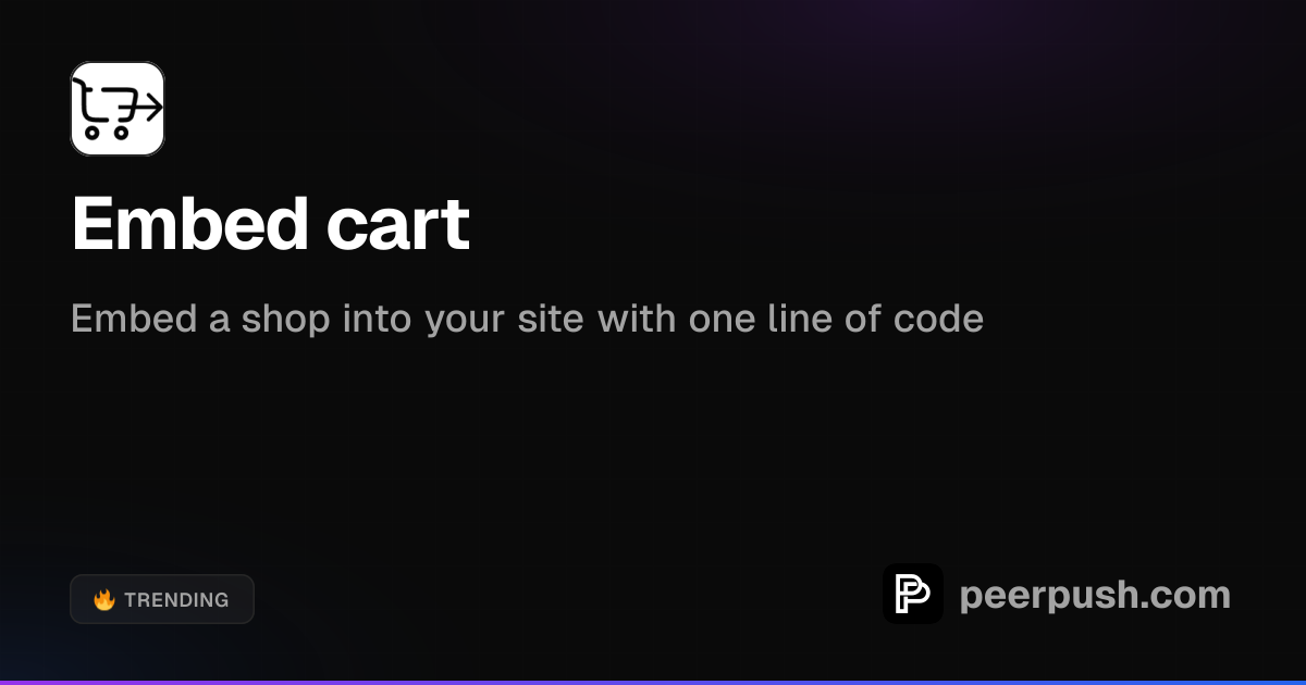 Embed cart - PeerPush