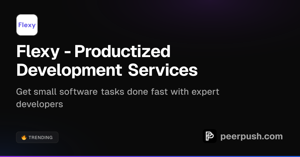 Flexy - Productized Software Development | PeerPush