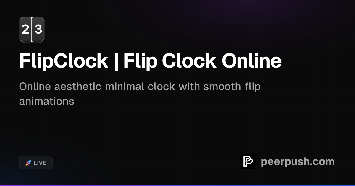 FlipClock | Flip Clock Online | PeerPush