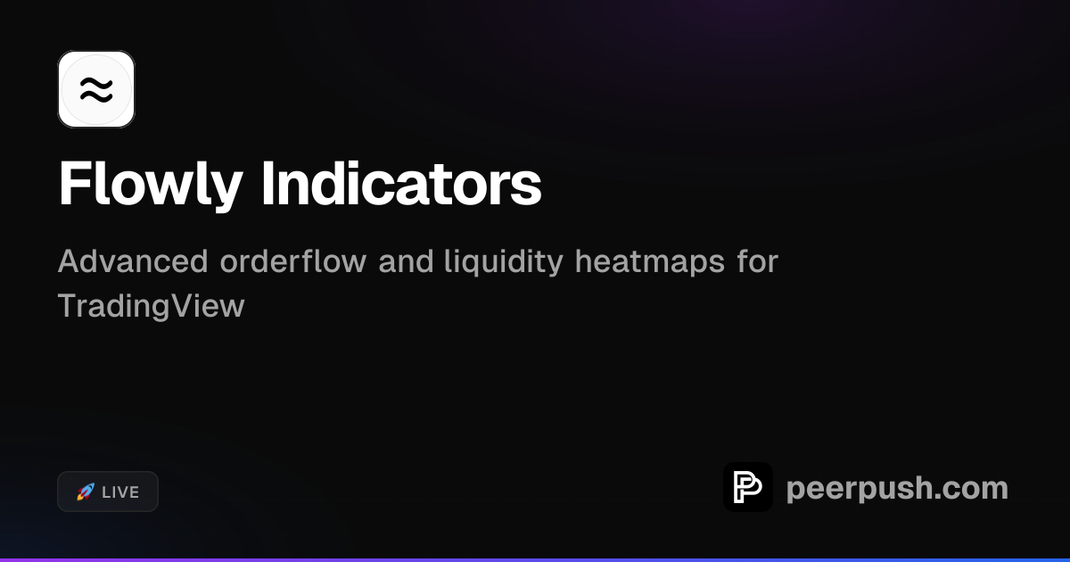 Flowly Indicators - Orderflow and Heatmaps | PeerPush