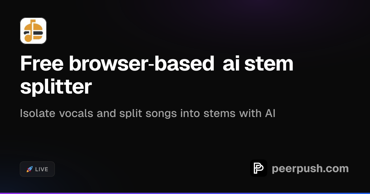Free browser‑based ai stem splitter - PeerPush