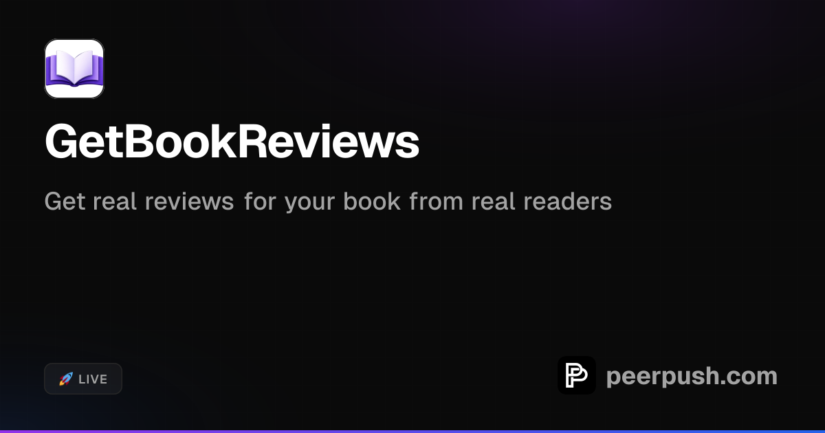 GetBookReviews - Get Authentic Book Reviews | PeerPush
