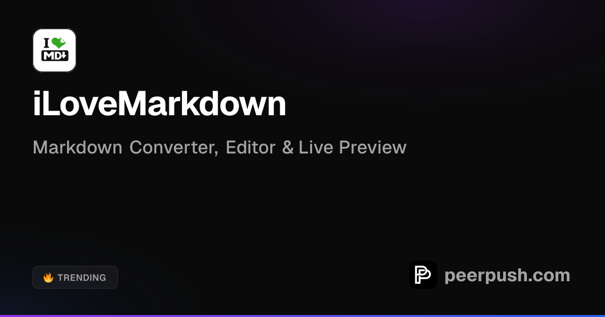 iLoveMarkdown - Markdown Converter, Editor & Live Preview