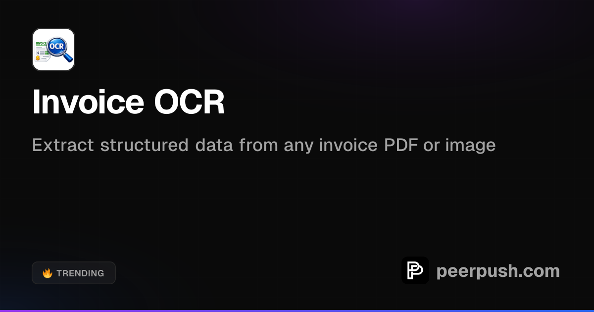 Invoice OCR - Extract Data from Invoices | PeerPush