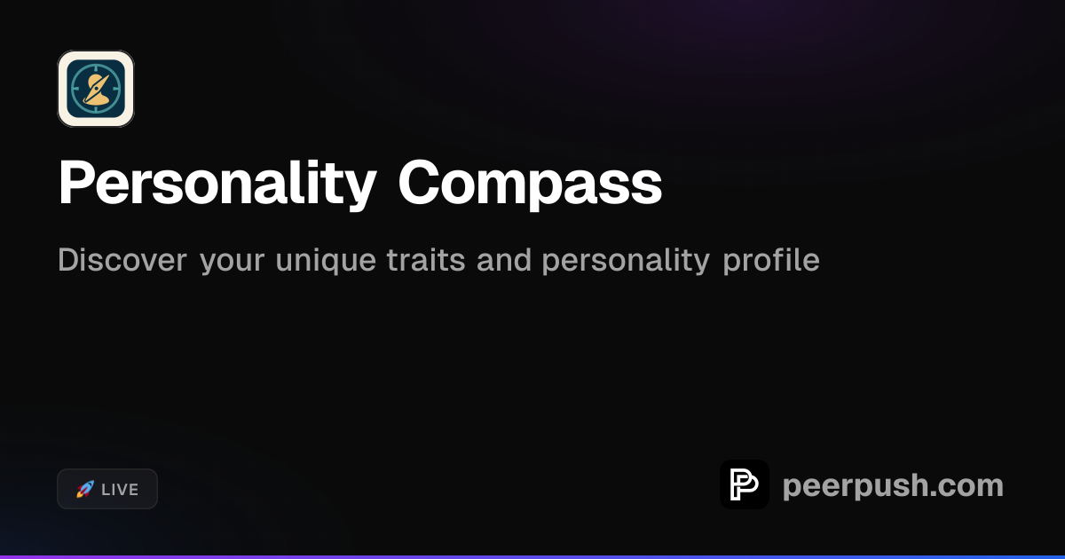 Personality Compass - Private Personality Testing | PeerPush