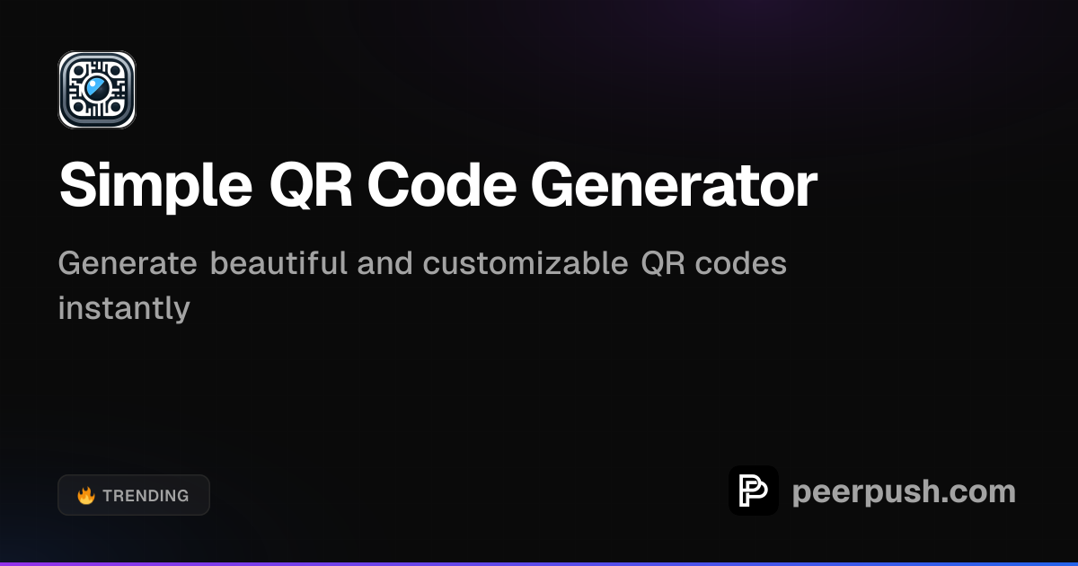 Simple QR Code Generator | PeerPush
