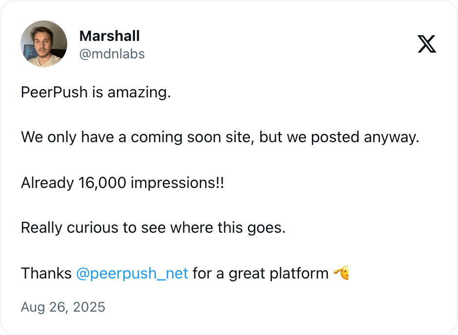Testimonial from @mdnlabs