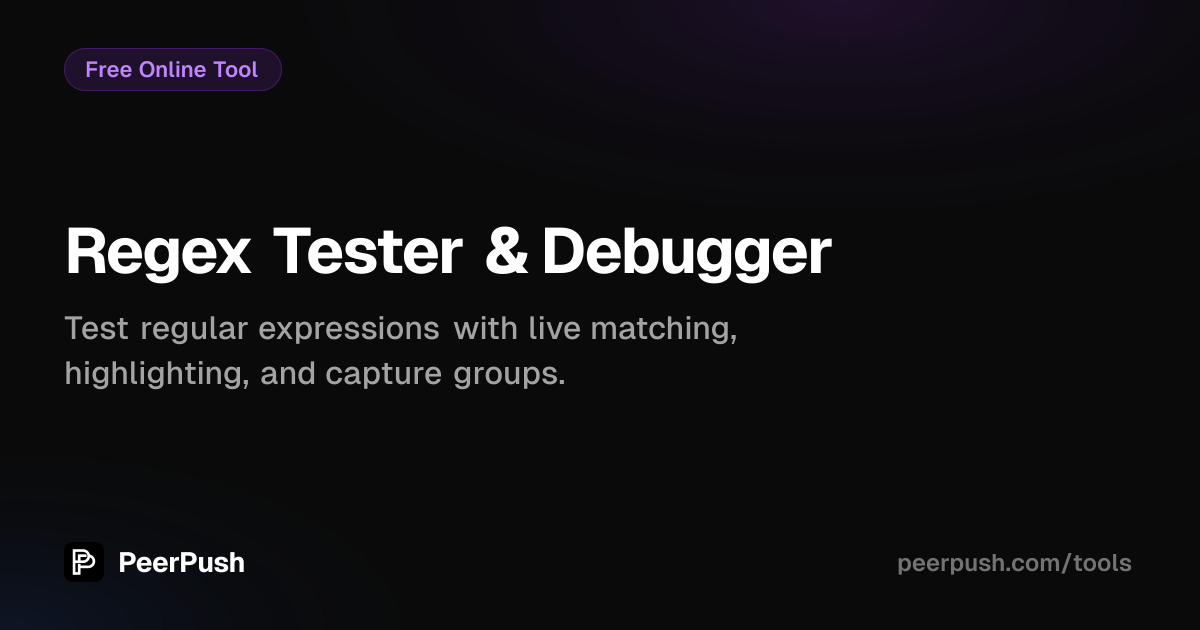 Regex Tester & Debugger | PeerPush